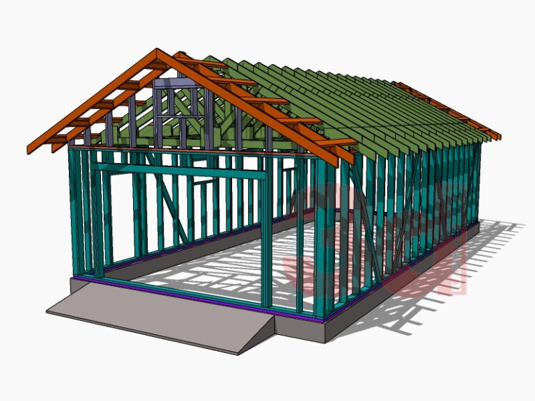 Каркасный гараж из дерева проекты 5 10