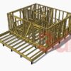Стены и перегородки каркасной бани-сауны Ельня 36