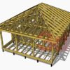 Стропильная система каркасной бани-сауны Ельня 36