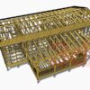 Стропильная система каркасной бани-сауны КБ-41