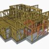 Стены второго этажа каркасного дома Улвила 156