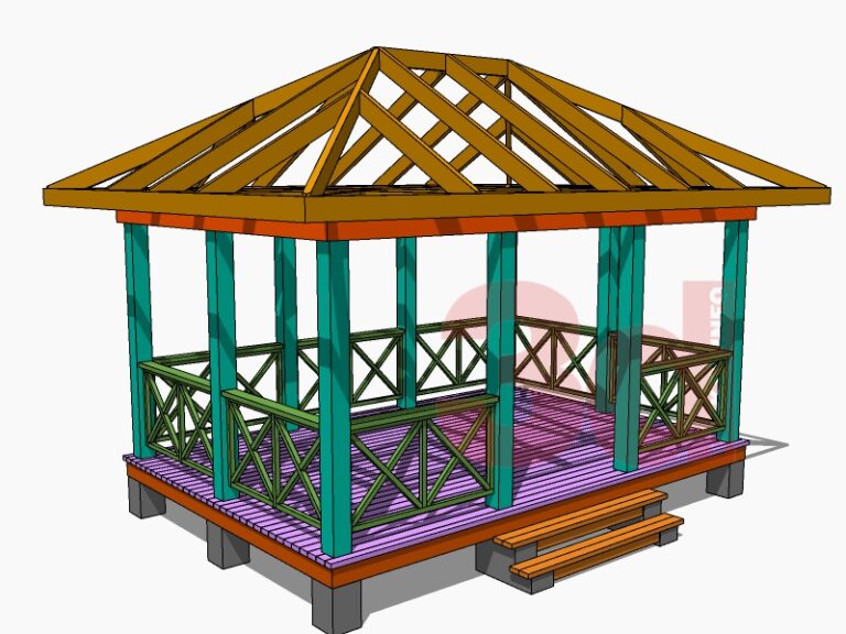 Sketchup проект беседки