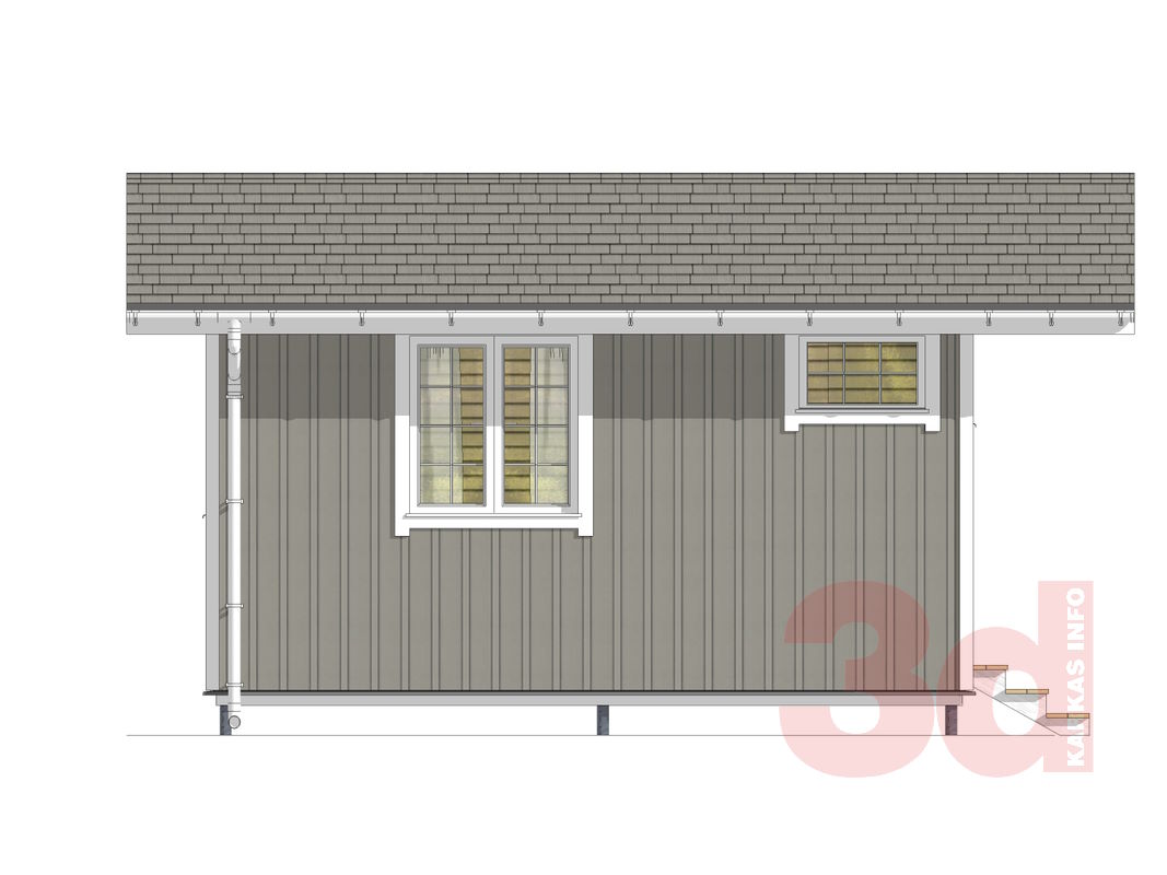 Проект каркасного дома/мастерской 5х3м. – Каркас Инфо 3D